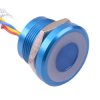 PBARZAF1000G0B APEM Blue LED 12V Momentary NO 22mm Piezo Switch Prewired IP68