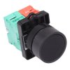 Techna PtecPNBlack Black Flush Push Button Switch 10A 1NO-1NC
