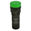 Kontrolka; AD16-16E/G-12; 16mm; podświetlenie LED 12V; zielony; śrubowe; czarny; IP40; 39mm; Onpow; RoHS