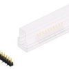 Pin header, 10 pole, pitch 2.54 mm, angled, black, SL10SMD04010SSM