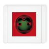 FLEXI Gniazdo pojedyncze z/u DATA z kluczem czerwony FGZK
