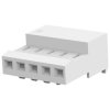 Socket housing, 5 pole, pitch 2.54 mm, angled, white, 3-640441-5
