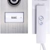 m-e modern-electronics Domofon przewodowa kompletny zestaw dom jednorodzinny srebrny, biały