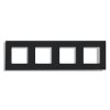 Ramka szklana - poczwórna - czarna - do modułów Tawoia Glass