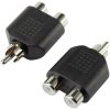 SpeaKa SP-7870160 RCA Y adapter 1x RCA plug to 2x RCA socket Black