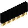 Socket header, 20 pole, pitch 1.27 mm, straight, black, BLM KG 1 20 G