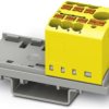 Distribution block, push-in connection, 0.14-4.0 mm², 7 pole, 24 A, 8 kV, yellow, 3273072