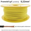 Przewód instalacyjny miedziany wielożyłowy LgY 0.22mm, linka, żółty, 1mb