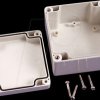 1554EGY Plastic housing, series 1554, 90 x 90 x 60 mm, gray