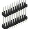 Pin header, 20 pole, pitch 2.54 mm, straight, black, 10057313