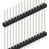 Pin header, 15 pole, pitch 2.54 mm, straight, black, SL1326515Z
