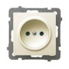 AS Gniazdo pojedyncze bez uziemienia z przesłonami ecru GP-1GP/m/27 OSPEL