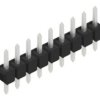 Pin header, 9 pole, pitch 2.54 mm, straight, black, 10047919