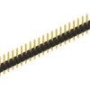 Pin header, 30 pole, pitch 2.54 mm, straight, black, 10048106