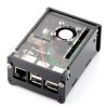 Obudowa Raspberry Pi Model 3B+/3B/2B z wentylatorem - czarna