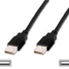 USB 2.0 connection cable, USB plug type A to USB plug type A, 3 m, black, AK-300100-030-S