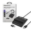 Qoltec Inteligentny czytnik chipowych kart ID SCR-0636 USB 2.0 + Adapter USB-C