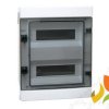 Rozdzielnica hermetyczna natynkowa 24 modułowa 2x12M drzwi transparentne 1000V DC TH35 IP65 IK07 RH-24 36.24 ELEKTRO-PLAST