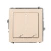DECO Wyłącznik schodowy podwójny beżowy 1DWP-33 KARLIK