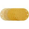 Draper 08480 Gold Sanding Discs-Hk&Loop 150mm 120-400G, 15 Dust Extr. Holes 10Pc