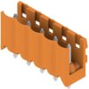 Pin header, 5 pole, pitch 5 mm, straight, orange, 1581350000