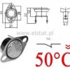 Termostat bimetaliczny 250VAC 10A 50°C ruchoma; NC