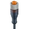 Kabel konfekcjonowany jednostronnie złącze M12 żeńskie proste 8-pinowe czarny kabel PUR RKT 8-282/5 M