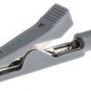 Zacisk krokodylkowy 8A izolowany 4mm Szary Hirschmann Test & Measurement