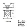 Przykręcane mocowanie opasek zaciskowych / Cable Tie Holder CTH-2A (25 sztuk)