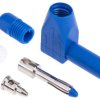 Adapter z wtykiem bananowym Męski Połączenie lutowane typ Wtyk bananowy Niebieski 20A RS PRO rozmiar 4 mm