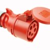 Gniazdo przenośne 32A 5P 400V czerwone IP44 SHARK 225-6