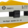 Precision wire stripper for PVC wires, PTFE wires, AWG 30-20, cable Ø 0.3-1 mm, L 98 mm, 26 g, 330011