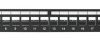 Patch Panel 19 panel krosowy, niewyposażony, modularny na 24xRJ45, ekranowany, 1U, czarny, wymienne pola opisowe 11305113
