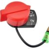Włącznik zapłonu maszyn budowlanych; czerwony