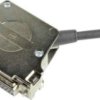 D-Sub connector housing, size: 4 (DC), angled 45°, cable Ø 3 to 15 mm, metal, silver, 09670370334280