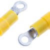 Zacisk oczkowy rozmiar przewodu 6mm² Ø , M3.5 izolowany średnica wew 3.7mm Żółty RS PRO