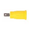 Gniazdo panelowe bezp. 4mm wcisk. SEPB1773-GY 24A CATII 1,5kV żółto-zielony