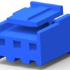 Plug housing, 3 pole, pitch 3.96 mm, straight, blue, 3-1123722-3