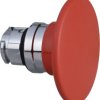 Mushroom pushbutton, unlit, groping, waistband round, red, front ring silver, mounting Ø 22 mm, ZB4BR4