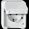 MEG2300-8019 Socket with contact protection - Aquastar, polar white