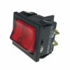 Przełącznik kołyskowy dwuobwodowy czerwony