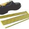 Disposable shoe earthing strip, yellow/black, C-199 2151