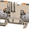 Through terminal block, push-in connection, 6.0 mm², 41 A, 8 kV, dark beige, 2674870000