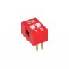 Przełącznik DIP-switch, 2 sekcje, czerwony