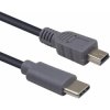 Kabel USB-C do Mini USB 25cm 3.1 adapter przejście wtyk-wtyk szary/czarny