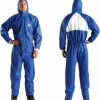 Jednorazowe kombinezony Unisex, wielorazowy, 115 → 124cm, kolor: Niebieski, biały, 3M EN 1073-2, EN 1149-5