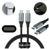 AUDA CableTime Kabel USB 2.0 typ-C (wtyk / wtyk) Quick Charge 4.0 Power Delivery 2.0 (3A 60W) czarny-nikiel /2m/
