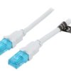 Patch cord U/UTP 5e CCA PVC niebiesko-czarny 20m 26AWG VAP-A10-S2000