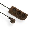 Przedłużacz CLASSIC 3-gniazda z/u 3m /OMY 3x1/ brązowy PSN-303-3