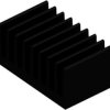 Extruded heatsink, (L x W x H) 50 x 84 x 40 mm, 2.8 to 0.9 K/W, black anodized, 10020428
